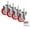 M10-1.5x25mm-3 Inch No Brake, variant on Swivel Stem Casters Heavy Duty Double-locking Castors With Red Pu Wheels Quiet And No Marking Metric Thread M10-1.5x25mm Load Pack Of 4