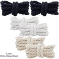 thumbnail image 7 of Tutuviw 140 CM Round Rope Shoelaces Thick Cotton Solid Shoe Laces,DIY Twisted Shoelaces for Men Women Sneakers(2Pcs White), 7 of 7