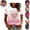 Light pink, variant on Mfakffe Breast Cancer Shirts for Women October Breast Cancer Awareness Casual Crew Neck Short Sleeve Tops with Pink Ribbon Print