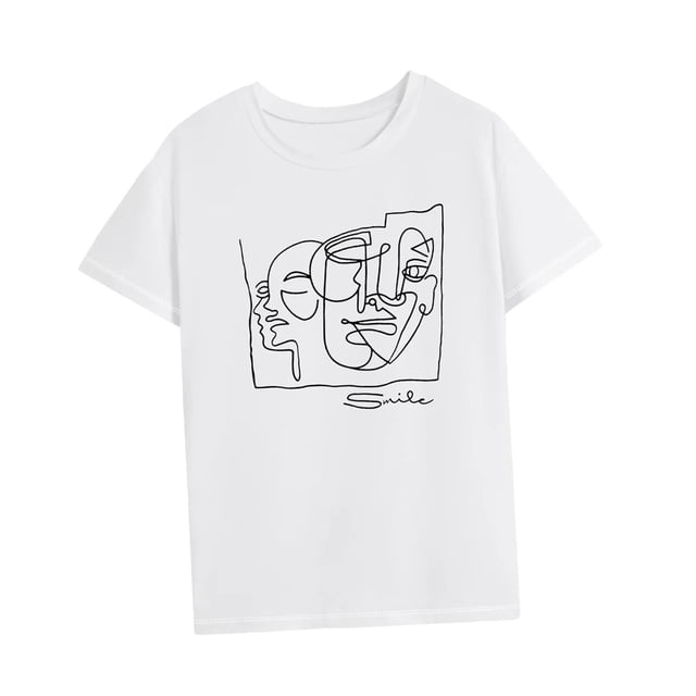 Camiseta de mujer Fernando Manga corta deportiva informal cuello redondo M