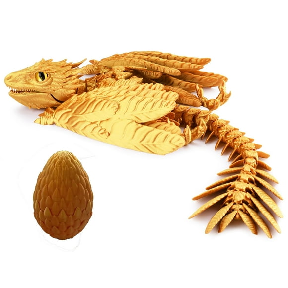 potrochi 3D Printed Dragon Eggs with Dragon Inside, Surprise Egg Toy with Flexible Pearly Sheen Dragon, Articulated Crystal Dragon in Egg, Executive Dragon Fidget Desk Toys for Gifts