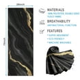 thumbnail image 2 of Black Gold Marble Pattern Hot Yoga Mat Towel Non Slip for Hot Yoga - Quick-Drying Yoga Mat Cover with 4 Corner Pockets with Travel Bag - Hot Yoga Towel Non Slip 74"x26", 2 of 6