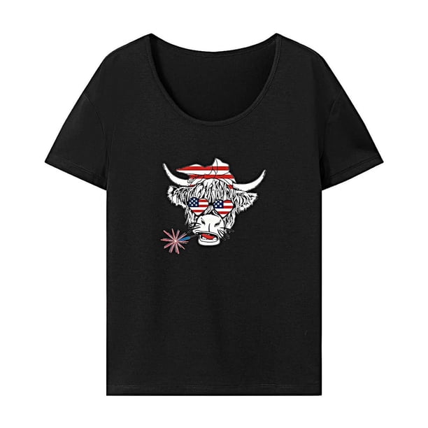 Camiseta para mujer, camiseta de verano suave y ligera con cuello redondo para viajar, regalo para mujer L