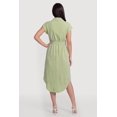 thumbnail image 3 of Women's Crepe Knit Button Front Belted Shirt Dress, 3 of 3