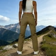 thumbnail image 7 of Qiopertar Women's Waterproof Hiking Pants Straight Leg Casual Trousers for Outdoor Sports Travel Comfy Stretchy Loose Fit All Season Active Wear, Khaki 3XL, 7 of 7