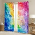 thumbnail image 2 of Manfei Watercolor Artwork Black Out Curtains, Boho Psychedelic Curtains Pack of 2 (42x63 Each), Teen Kid Child Adult Bedroom Curtains, Curtains Blackout Bedroom Decor, 2 of 6