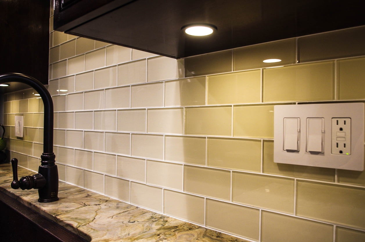 Cream Glass Subway Tile Walmart Com Walmart Com