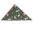 thumbnail image 3 of sweethay Toalla de saliva para mascotas de Navidad, pañuelo de animales pequeños, bufanda, babero, accesorio de decoración para fiestas, Ropa para mascotas papa noel verde, 3 of 6