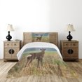 thumbnail image 4 of Ambesonne Hunting Quilted Bedspread Set 2 Pcs, Deer Wildlife, Twin Size, Multicolor, 4 of 5