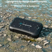 Techsmarter 30000mah Rugged & Waterproof 20W USB-C PD Power Bank. Fast Portable Charger Heavy Duty, Camping, Hiking, Outdoor with Flashlight. For iPhone, Samsung Galaxy, iPad, LG, Android, Tablets