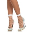 thumbnail image 2 of Women's Diamond Net Anklet Socks, White, O/S, 2 of 3