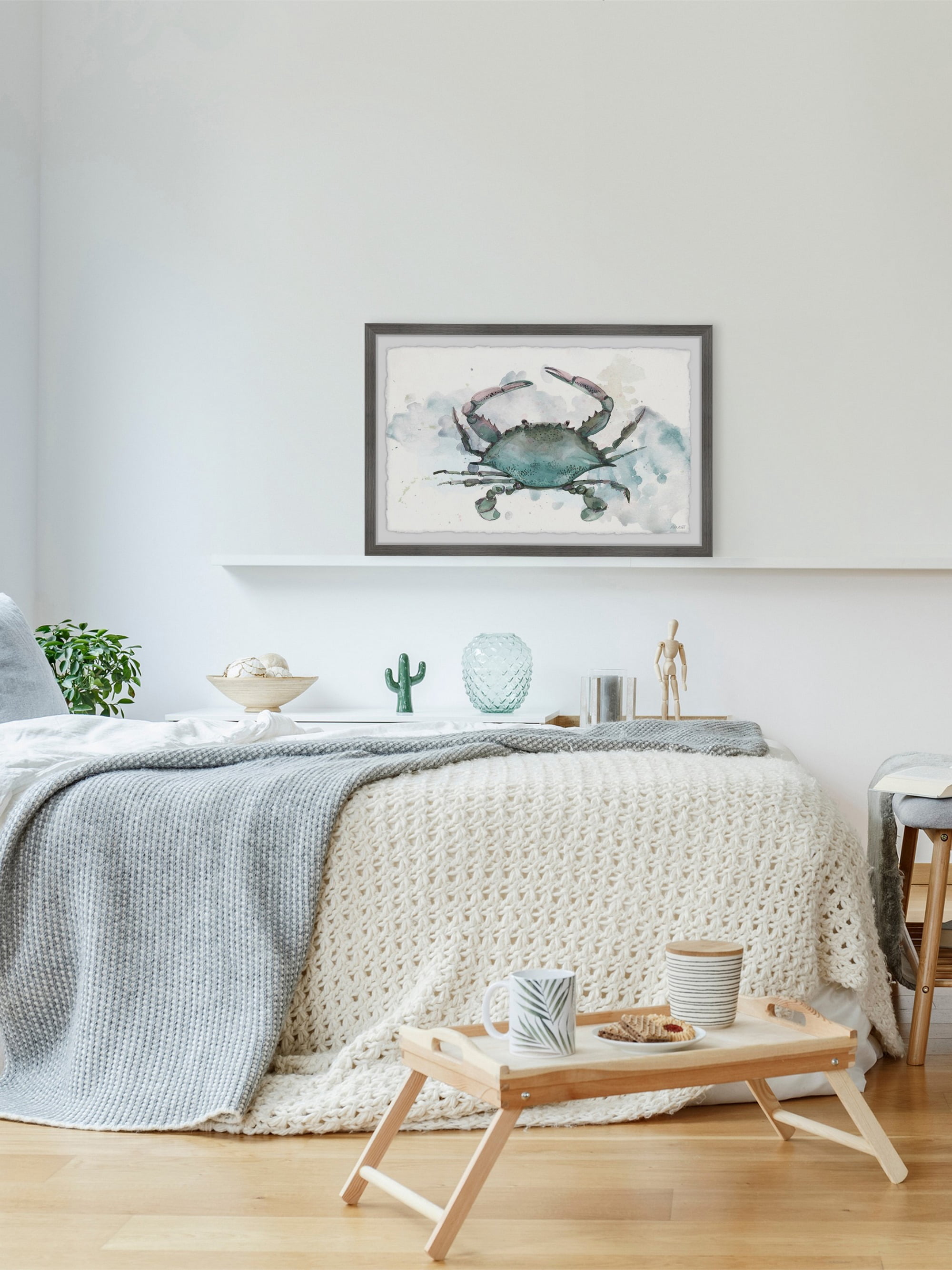 Crabby 30.00 in x 20.00 in Framed Painting Art Prints, by Marmont Hill