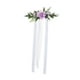 thumbnail image 1 of Respaldo de silla de boda con flores simuladas, decoración romántica para silla de pasillo de boda Púrpura, 1 of 9