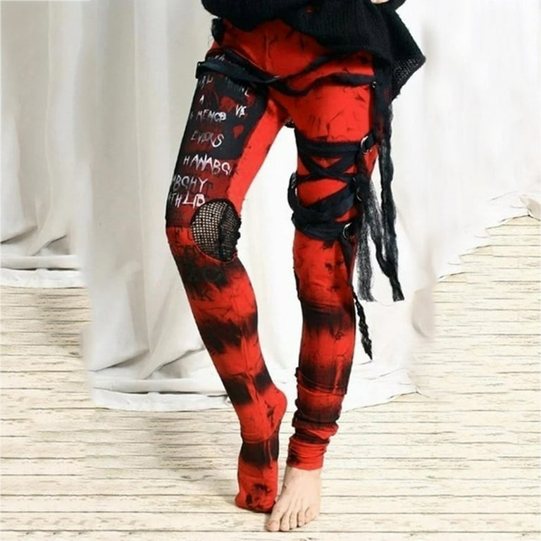 Hqlecpe Women'S Pants Cool Ultra Gathered Pants Gothic Rocker
