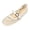 Exquisite Shoes - Beige, variant on Flats for Women Closed Toe Square Toe Mary Jane Shoes Sheer Fishnet Mesh Upper with Glossy Buckle Strap Dressy Casual Daily Loafers