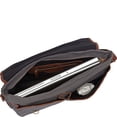 thumbnail image 4 of Sharo Classic Leather Laptop Messenger Bag and Brief,   in Genuine Leather and Canvas, 4 of 6