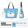 thumbnail image 4 of Daiia Collie in Bathtub Beach Travel Bag - Water-Resistant Beach Bag, Lightweight Tote with 7 Pockets for Women and Men - Gym,Pool,Camping,Reusable Grocery Bag, 4 of 7