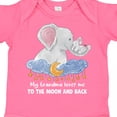 thumbnail image 4 of Inktastic My Grandma Loves Me to the Moon and Back Elephant Family Boys or Girls Baby Bodysuit, 4 of 5