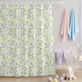 thumbnail image 2 of Shower Curtain Yellow Daisy Green Leaf Shower Curtains for Bathroom Decor, Waterproof Polyester Shower Curtain Set with Hooks, Small Stall Size 36" x 72" Spring Floral Plant, 2 of 9