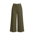 thumbnail image 5 of cocolona Womens High Waist Casual Golf Pants Elastic Waist Straight Wide Leg Travel Work Pants with Pockets, 5 of 5