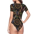 thumbnail image 4 of Naloa Decorative Feathers Women's Short-Sleeved Onesie, One-Piece Swimsuit for Parties, dates, clubs - XX-Large, 4 of 9