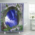 thumbnail image 1 of YUSDECOR Méditation Astrale Ronde Voyage hors Corps Cosmique Rêve Temps Salle de Bain Décor Bain Rideau de Douche 60x72 Pouces, 1 of 1