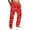 Red, variant on Wutalume Men's Drawstring Pocket Flannel Pants with Festive Print, Warm Homewear Sleep Pants for Cozy Nights and Relaxation,Beige L