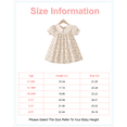 thumbnail image 2 of 4T Baby Girls Dress 5T Girls Short Sleeve Dress Peter-Pan Collar Bubble Sleeve Toddler Girls Summer Floral Dress Apricot, 2 of 9