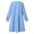 thumbnail image 4 of ZANZEA Blouse Musulmane Femme Couleur Unie Manches Longues Col Rond Boutonnée, 4 of 9