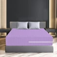 thumbnail image 3 of 100% Egyptian Cotton L Shape Zipper Mattress Cover, 800 TC, 18 Inch Deep Pocket King Size (76x80), Stripe Lavender, 3 of 6