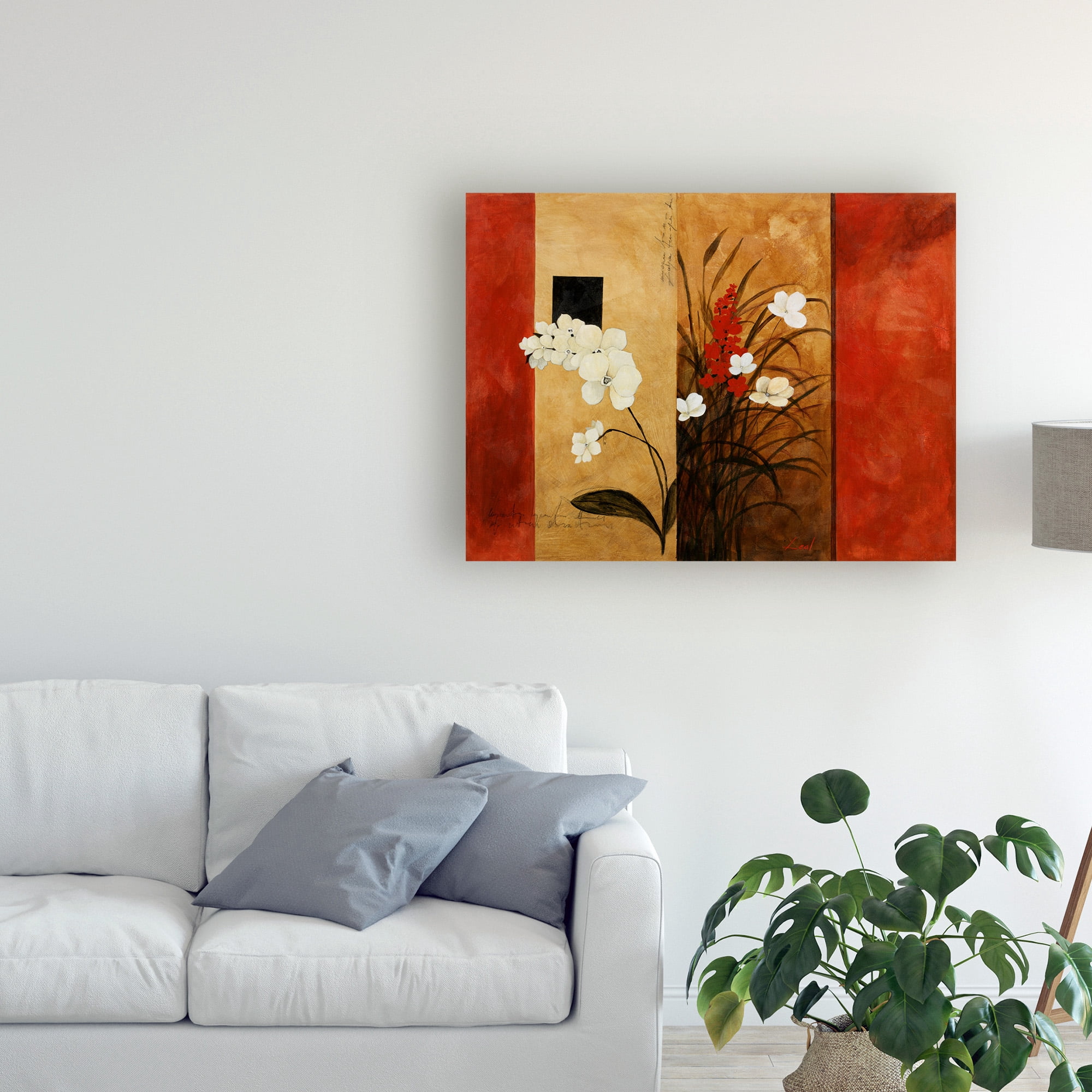 Trademark Fine Art 'Flowers Bouquet On Panels 1' Canvas Art by Pablo Esteban
