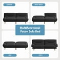 thumbnail image 3 of Homall Canapé-Lit Futon avec Dossier Réglable et Accoudoirs Réglables à Cinq Angles Canapé pour Petits Espaces Salon Bureau, 3 of 7