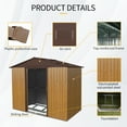 thumbnail image 2 of 8FT x 4FT Outdoor Metal Storage Shed with Sliding Door and Foundation for Backyard, Patio, 2 of 6