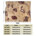 thumbnail image 3 of Wijzvio Chocolate Chip Cookie Throw Blanket Soft Fuzzy Fleece Blanket For Couch Bed Living Room Decoration 40"X30", 3 of 9