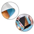 thumbnail image 5 of Ice Cream Canvas Picnic Blanket Waterproof Outdoor Mat for Beach, Park, Camping, Travel - Large Size, Foldable, Portable, Washable - Blue Stripe Pattern, 5 of 6