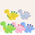 thumbnail image 4 of Juego de mordedores de dinosaurio para bebés, congelador orgánico natural seguro para bebés y niños pequeños, mordedores de silicona para bebés - gris brillar Juguete, 4 of 4