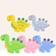 thumbnail image 4 of Juego de mordedores de dinosaurio para bebés, congelador orgánico natural seguro para bebés y niños pequeños, mordedores de silicona para bebés - rosa brillar Juguete, 4 of 4