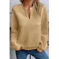 thumbnail image 3 of Redhotype Stylish Split Neck Quilted Top - Warm, Long Sleeve Essential, 3 of 8