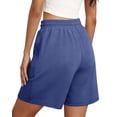 thumbnail image 4 of MOSHU Womens Cotton Shorts Drawstring Waist Sweat Shorts for Women Summer Casual Shorts with Pockets, 4 of 10
