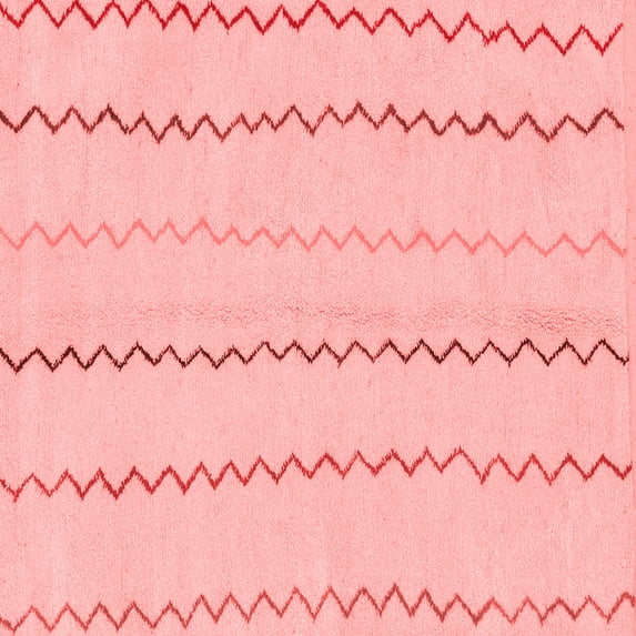 Ahgly Company Machine Washable Indoor Square Solid Red Modern Area Rugs, 5' Square