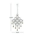 thumbnail image 3 of DecMode 24" Black Metal Bell Windchime with Bells and Chain Ring Hanger, 3 of 8
