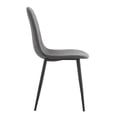 thumbnail image 7 of Dining Chairs Set of 6, Side Dining Room Chairs, Kitchen Chairs with Cushioned Seat, High Back & Metal Feet, Chairs for Dining Room, Kitchen, Living Room, Dark Gray, 7 of 7