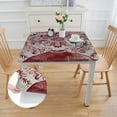 thumbnail image 2 of WYYP Flowers, Art Nouveau, Embroidered Square Tablecloth with Elastic Edge 100% Polyester Fiber 36*36, 2 of 8