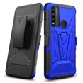 thumbnail image 3 of Spy Case for TCL 30V 5G Case with Tempered Glass Screen Protector Hybrid Cover with Kickstand Phone Belt Clip Holster - Blue, 3 of 5
