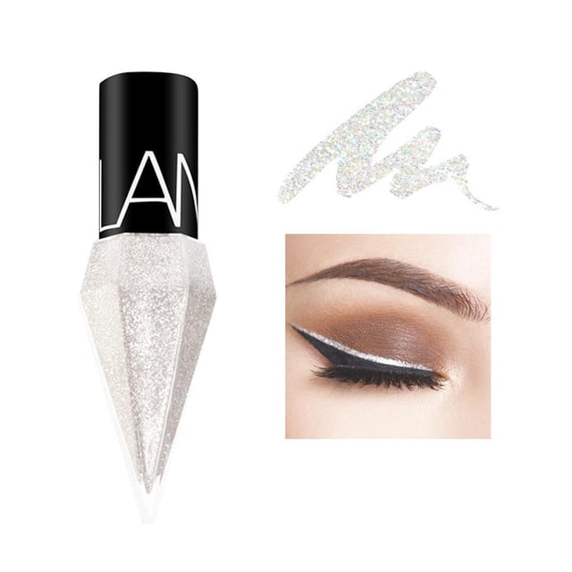 Radiant Liquid Eyeshadow Set, Pearlescent Metallic Shine, 5 Mini Colors with Precision Brush Applicator for Smooth Sequined Eye Makeup, Long-Wear Formula