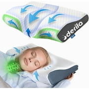 DERILA | Cervical Memory Foam Bed Pillow (Standard|White)|Neck,Shoulder Pain Relief| Improves Sleeping