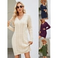 thumbnail image 2 of Long Twisted Basic Knitted Dress, 2 of 5