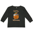 thumbnail image 3 of Inktastic Happy Halloween Kittens in Pumpkin Boys or Girls Long Sleeve Toddler T-Shirt, 3 of 5