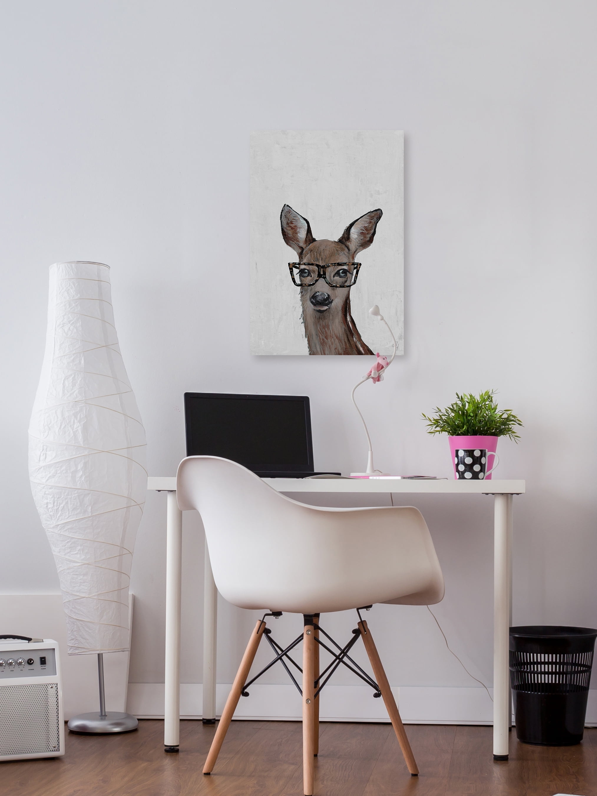 Marmont Hill Brown Hippie Deer III Canvas Wall Art
