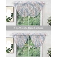 thumbnail image 5 of Waterfall Valances for Windows, Abstract Plaid, Kitchen Sheer Valance Curtains, Minimalistic Multi Colors Country Rustic Plaid Rod Pocket Swag Valances for Living Room Bedroom, 47.2"x38.5", 2 Panel, 5 of 8